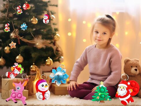 24 عبوة من ألعاب تململ صغيرة ومتنوعة لعيد الميلاد المضحك للأطفال والأطفال وطلاب الفصول الدراسية هدية من المعلم، هدايا لحفلات أعياد الميلاد in Kuwait