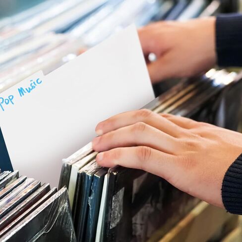NUOBESTY 10pcs Vinyl Record Dividers Tabs Material Album Organizers Easy Access Separators for Vinyl Records Comic Books and Documents in Saudi Arabia
