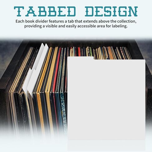 NUOBESTY 10pcs Vinyl Record Dividers Tabs Material Album Organizers Easy Access Separators for Vinyl Records Comic Books and Documents in Saudi Arabia