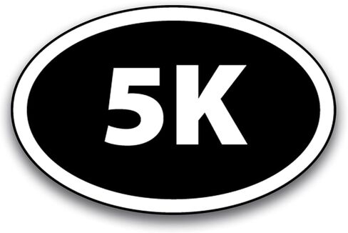Magnet Me Up 5K Marathon Inverted Black Oval Magnet Decal, 4x6 Inches, Heavy Duty Automotive Magnet for Car Truck SUV in Saudi Arabia