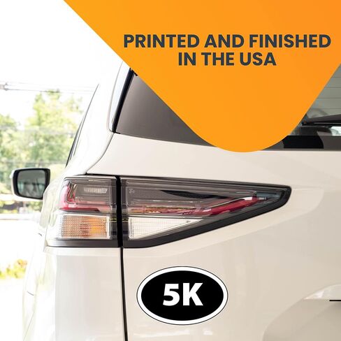 Magnet Me Up 5K Marathon Inverted Black Oval Magnet Decal, 4x6 Inches, Heavy Duty Automotive Magnet for Car Truck SUV in Saudi Arabia