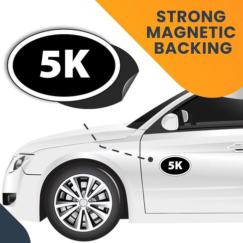 Magnet Me Up 5K Marathon Inverted Black Oval Magnet Decal, 4x6 Inches, Heavy Duty Automotive Magnet for Car Truck SUV in Saudi Arabia