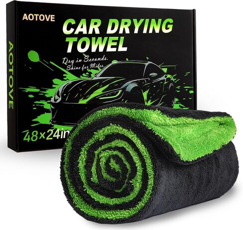 48"x24" XXL Car Drying Towel, 1300GSM Dual-Sided Microfiber Car Drying Cloth, Super Absorbent & Scratch-Free Lint-Free Wash Towel for Car, SUV, Truck & RV Cleaning (Machine Washable) in Saudi Arabia