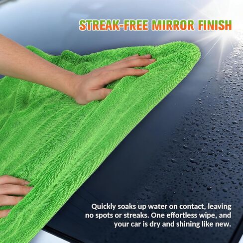 48"x24" XXL Car Drying Towel, 1300GSM Dual-Sided Microfiber Car Drying Cloth, Super Absorbent & Scratch-Free Lint-Free Wash Towel for Car, SUV, Truck & RV Cleaning (Machine Washable) in Saudi Arabia