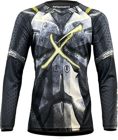 Machine X Men's Jersey Motocross Grey/Yellow MX, ATV, Dirt Bike Pro X Series in Saudi Arabia