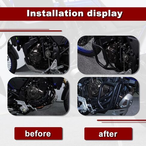 Xitomer Down Engine Guard مناسب لـ 2025 Tenere 700 دراجة نارية تحطم القضبان متوافق مع Tenere 700 2019-2025 Down Crashbars Tank Guard in Kuwait