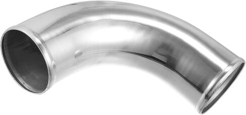 OD 3.5" 89mm Leg Length 4" 100mm Aluminum Alloy Tube Intercooler Pipe 90 Degree Bend Elbow Air Intake Tube Silver Tone for Car Durable Material in Saudi Arabia