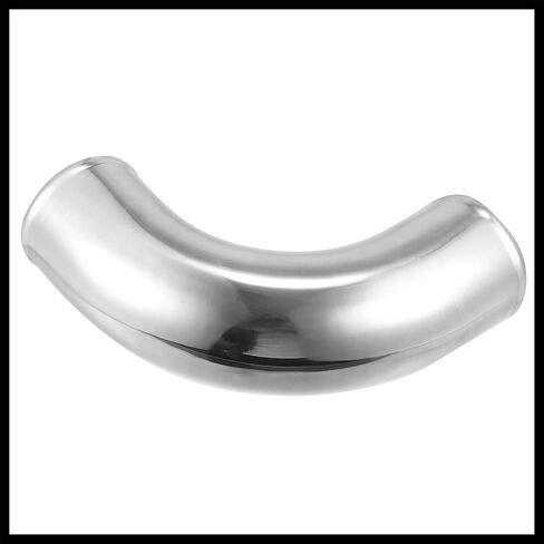 OD 3.5" 89mm Leg Length 4" 100mm Aluminum Alloy Tube Intercooler Pipe 90 Degree Bend Elbow Air Intake Tube Silver Tone for Car Durable Material in Saudi Arabia