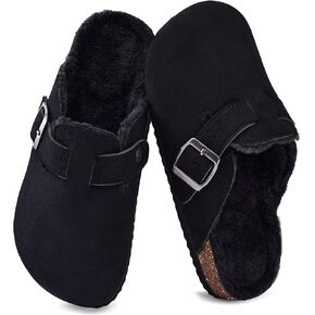 Torotto Kids Suede Clogs Cork Footbed Toddler Slippers with Arch Support & Adjustable Straps for Boys Girls Indoor & Outdoor in Kuwait