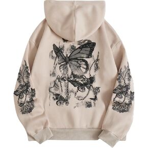 SOLY HUX Women's Graphic Hoodies Heart Print Drawstring Long Sleeve Pocket Sweatshirt Pullover Tops in Kuwait