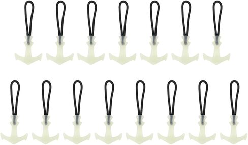 uxcell 5pcs Luminous Zipper Pulls, Zipper Puller Head Glow in The Dark Anti-Lost Extenders for Outdoor Mountaineering Camping Jackets Luggage Backpacks Handbags, White in Saudi Arabia