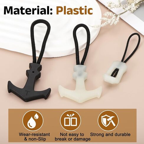 uxcell 16pcs Luminous Zipper Pulls, Zipper Puller Head Glow in The Dark Anti-Lost Extenders for Outdoor Mountaineering Camping Jackets Luggage Backpacks Handbags, White in Saudi Arabia