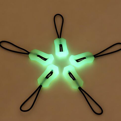 uxcell 16pcs Luminous Zipper Pulls, Zipper Puller Head Glow in The Dark Anti-Lost Extenders for Outdoor Mountaineering Camping Jackets Luggage Backpacks Handbags, White in Saudi Arabia