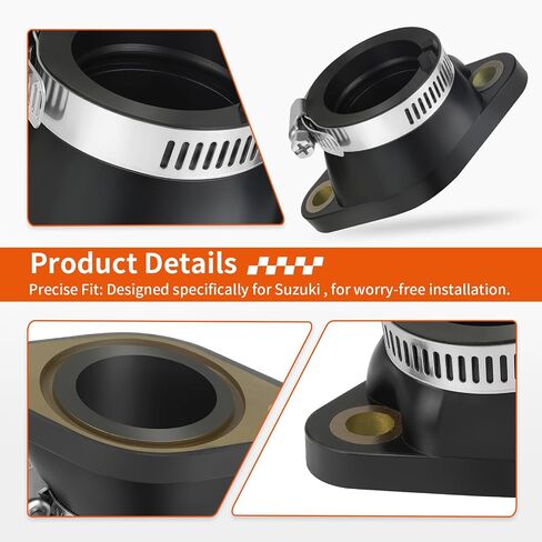 Carburetor Intake Manifold Boot Adapter for Suzuki Eiger KingQuad 400 2x4/4x4 LT-F400 LT-A400 2002-2010 13101-38F00 in Saudi Arabia