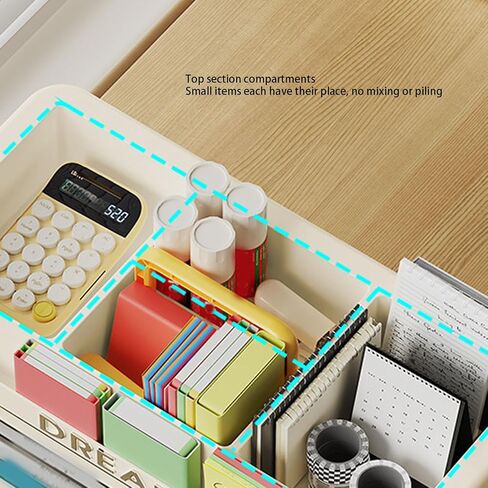 BAFOVY Rolling Book Cart Mobile Bookshelf Movable Book Rack with 4 Lockable Wheels and Cup Holder for Home Office Classroom Library (White) in Saudi Arabia