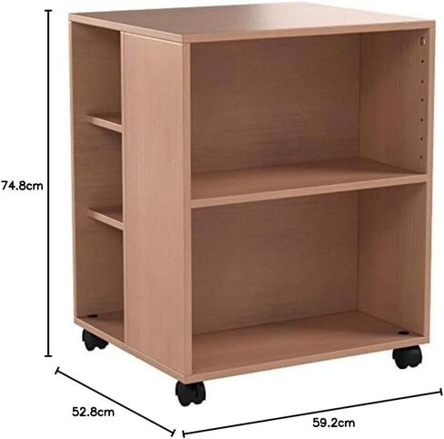 Durable Multi-Functional Trolley - 3 Tier White Rolling Cart Storage Organizer - Made of Strong Melamine - Perfect for Storing Documents, Folders, and More. in an Office Environment in Saudi Arabia