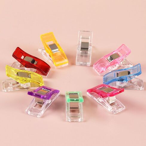 50 Pcs Premium Plastic Clips, Sewing Notions for Sewing Quilting Supplies Crafting Tools, Sewing Clips, Sewing Supplies, Assorted Colors for Craft in Saudi Arabia