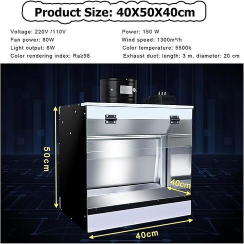 Water Curtain Spray Booth, Model Paint Booth with Exhaust Fans, Benchtop Airbrush Spray Booth with LED Lighting & Removable Water Tank, for Painting Model DIY Craft S in Saudi Arabia