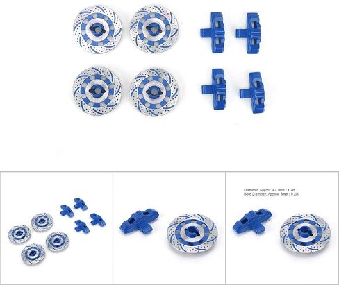 Wheel Brake Disc Parts Fit for Unlimited Desert Racer UDR 1/7 RC Car, RC Brake Disc Accessory, High Performance Aluminum Alloy Brake Disc with Non - Directional Finish, Per (Dark Blue) in Saudi Arabia