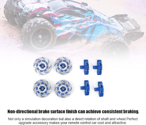 Wheel Brake Disc Parts Fit for Unlimited Desert Racer UDR 1/7 RC Car, RC Brake Disc Accessory, High Performance Aluminum Alloy Brake Disc with Non - Directional Finish, Per (Dark Blue) in Saudi Arabia