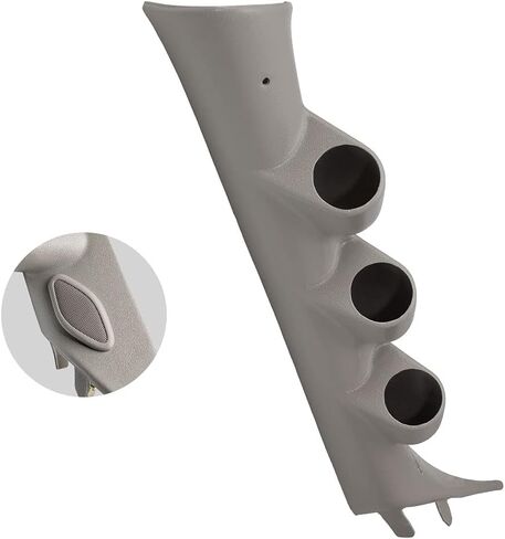 حامل قياس عمود ثلاثي GlowShift Tan متوافق مع GMC Sierra 1500 2500HD 3500HD Duramax 2007-2013 - فتحة مكبر صوت عمود - لون المصنع مطابق - تركيبات (3) 2-1/16 بوصة (52 مم) مقاييس إلى عمود A in Saudi Arabia
