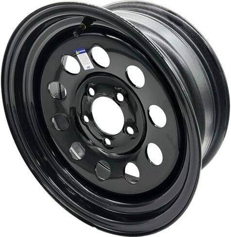 Premium Service 15x6 5 on 4.5 Modular Steel Trailer Wheel (White/w Pinstripes) in Saudi Arabia