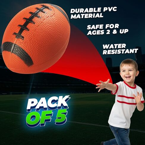 كرات قدم صغيرة مقاس 6 بوصات للأطفال (عبوة من 5) - ألعاب كرة قدم PVC قابلة للنفخ للأولاد والبنات مع مضخة يدوية، كرات رياضية صغيرة سهلة الإمساك للفناء الخلفي، والعطلات، ومفضلات الحفلات، في الداخل/الخارج in Kuwait