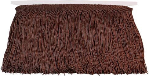 5 Yards Sewing Fringe Trim Tassel Sewing Trim Lace Polyerter Fibre Tassel for Clothes Accessories Latin Wedding Dress and DIY Lamp Shade Decoration (Black, 8 Inches Wide) in Saudi Arabia