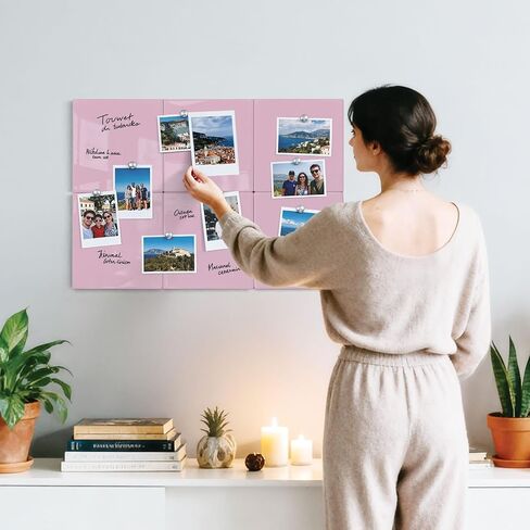 لوح مسح جاف مغناطيسي من كوميكس، 6 عبوات، 11.8 × 11.8 بوصة، سبورة بيضاء معيارية للثلاجة والمكتب والمنزل، مجموعة مسح جاف صغيرة بيضاء للأطفال والطلاب ومنظم المطبخ ومخططه، أرجواني in Kuwait