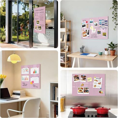 لوح مسح جاف مغناطيسي من كوميكس، 6 عبوات، 11.8 × 11.8 بوصة، سبورة بيضاء معيارية للثلاجة والمكتب والمنزل، مجموعة مسح جاف صغيرة بيضاء للأطفال والطلاب ومنظم المطبخ ومخططه، أرجواني in Kuwait