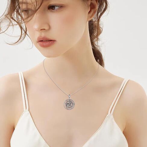 Sterling Silver Tetragrammaton Necklace for Women Men Abalone Shell Pentagram Pendant Necklace Wiccan Protection Amulet Pentacle Star Jewelry Gift for Wife Husband in Kuwait