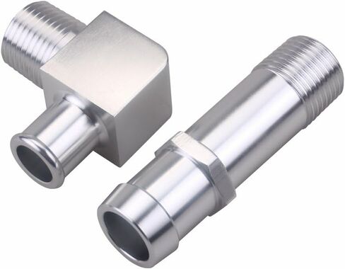 2pc Heater Hose Fitting 3/4" Water Pump 5/8" 90° Intake for Chevy SBC V8 Engines in Saudi Arabia