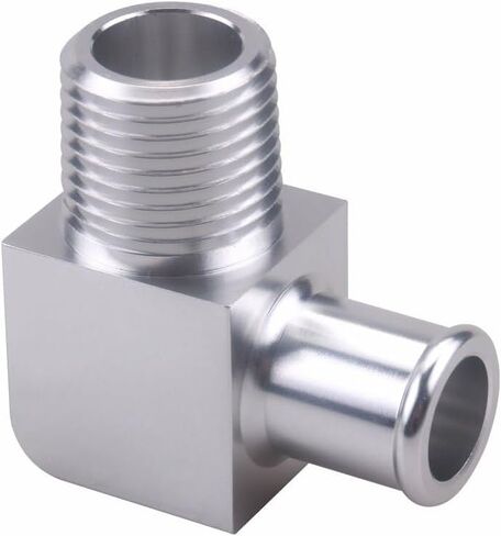 2pc Heater Hose Fitting 3/4" Water Pump 5/8" 90° Intake for Chevy SBC V8 Engines in Saudi Arabia