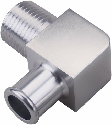 2pc Heater Hose Fitting 3/4" Water Pump 5/8" 90° Intake for Chevy SBC V8 Engines in Saudi Arabia