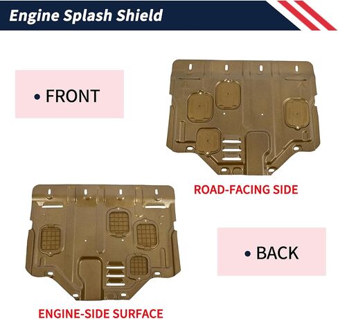 Engine Splash Shield Guard for Kia Optima 2016-2020 / Hyundai Sonata 2015-2017- Heavy-Duty PVC Skid Plate for Radiator, Engine & Transmission - w/Extended Cover, Service Holes & Vent Design in Saudi Arabia