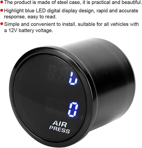 Akozon 2 Inch Blue Led Digital Air Pressure Gauge Psi Boost Meter Sensor Kit for Cars in Saudi Arabia