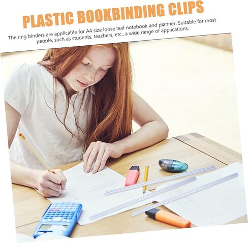 10pcs Plastic Slide Binders for Documents Loose Leaf Clips Easy Page Addition Removal for Sorting Documents DIY Projects Reliable Binding Bars in Saudi Arabia
