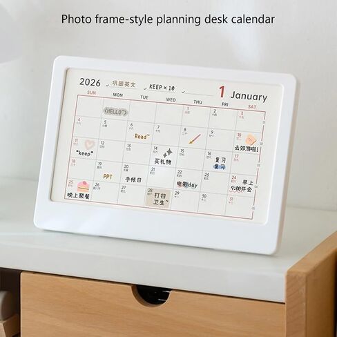 Double Purpose Desk Calendar Holder Photo Display Space Tilt for Optimal Viewing Lightweighted in Saudi Arabia