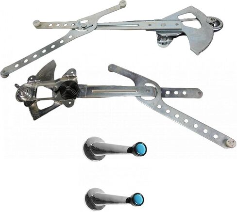 TRQ Front Manual Window Regulator Kit Window Crank Handle Compatible with 90-94 Chevrolet 88-94 GMC GM1350105 GM1354104 in Saudi Arabia