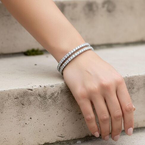 Vintage Deco Style Bridal Prom Holiday Bangle Bracelet For Women Cubic Zirconia CZ Silver Tone Plated Brass in Kuwait