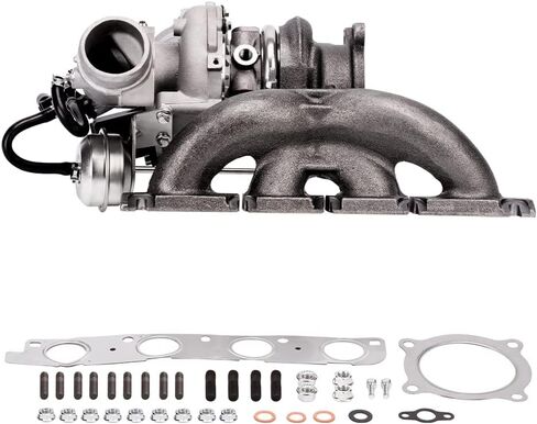 مجموعة الشاحن التوربيني maxpeedingrods K03 لـ 2009-2017 Audi A4 A5 A6 Quattro allroad Q5 L4 2.0L مع محرك CDNB CDNC CAEA CAEB CFKA، لمقعد Volkswagen Passat Exeo، 06H145702L، سلسلة PVL الأساسية in Kuwait