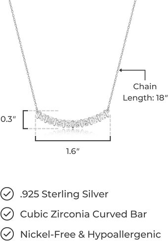 شريط مسطح من الفضة الإسترلينية 925 مكعب زركونيا، شريط منحني أو قلادة شريط منحني شيفرون، 18 بوصة in Saudi Arabia