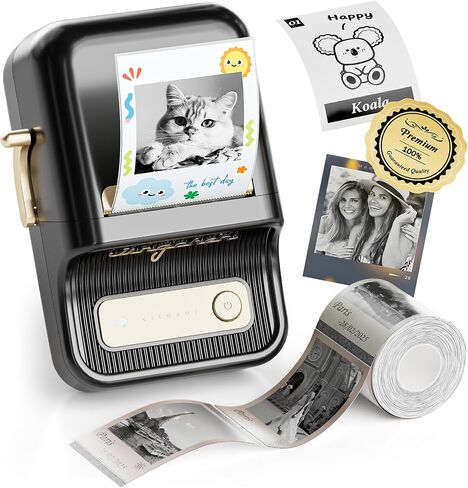 NIIMBOT Sticker Printer, B21 Pro Portabel Sticker Maker, Bluetooth Label Maker, 300DPI HD Label Printer for Photos, Notes, Study Graphics, Memo Maker,50x30mm Label(White) in Saudi Arabia