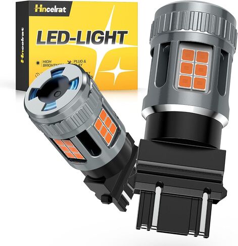 3157 LED Turn Signal Bulb, 600% Super Bright 3156 LED Bulb Amber CANBUS Error Free Anti Hyper Flash 3457na 3057 Front Rear Blinker Turn Signal Light, 2 Pack in Saudi Arabia