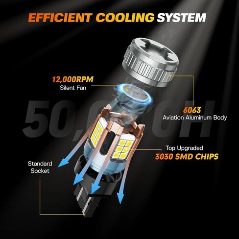 3157 LED Turn Signal Bulb, 600% Super Bright 3156 LED Bulb Amber CANBUS Error Free Anti Hyper Flash 3457na 3057 Front Rear Blinker Turn Signal Light, 2 Pack in Saudi Arabia