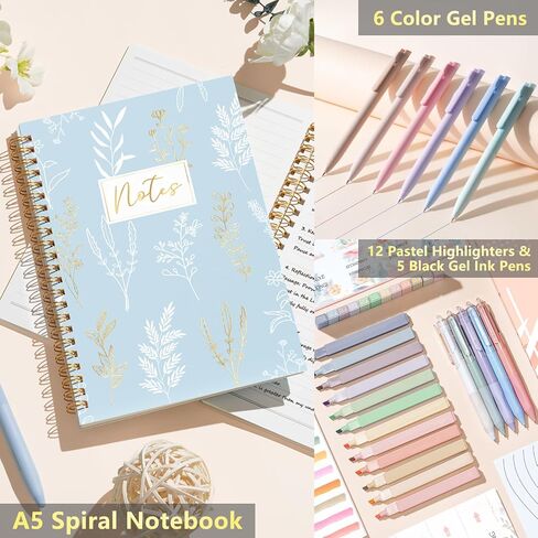 Bible Study Supplies Journaling Kit for Women with Bible Cover Case, Christmas Christian Gifts for Women, Bible Study Tools Accessories Set with Highlighters Pens, Pencil Case Notebook Annotation Kit in Saudi Arabia
