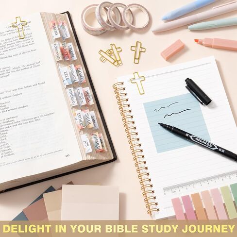 Bible Study Supplies Journaling Kit for Women with Bible Cover Case, Christmas Christian Gifts for Women, Bible Study Tools Accessories Set with Highlighters Pens, Pencil Case Notebook Annotation Kit in Saudi Arabia