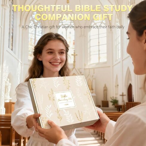 Bible Study Supplies Journaling Kit for Women with Bible Cover Case, Christmas Christian Gifts for Women, Bible Study Tools Accessories Set with Highlighters Pens, Pencil Case Notebook Annotation Kit in Saudi Arabia