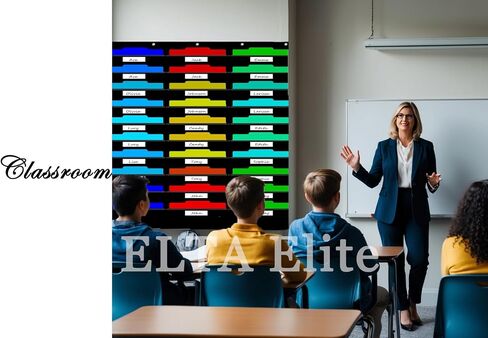 30 Folders Hanging Wall Organizer, 42" W x 47" H, Wall Mount or Door/Rod Mount, For Files, assignments, School, Office, College, Classroom, Dorm, Storage + Wall Mounting Hardware & Labels Included in Kuwait
