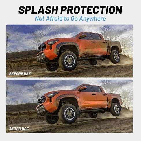 واقيات الطين والرذاذ المتوافقة مع ملحقات Toyota Tacoma 2024 2025، 4 قطع من واقيات الطين الأمامية والخلفية بدون واقيات الطين للحفر، حماية شديدة التحمل in Kuwait